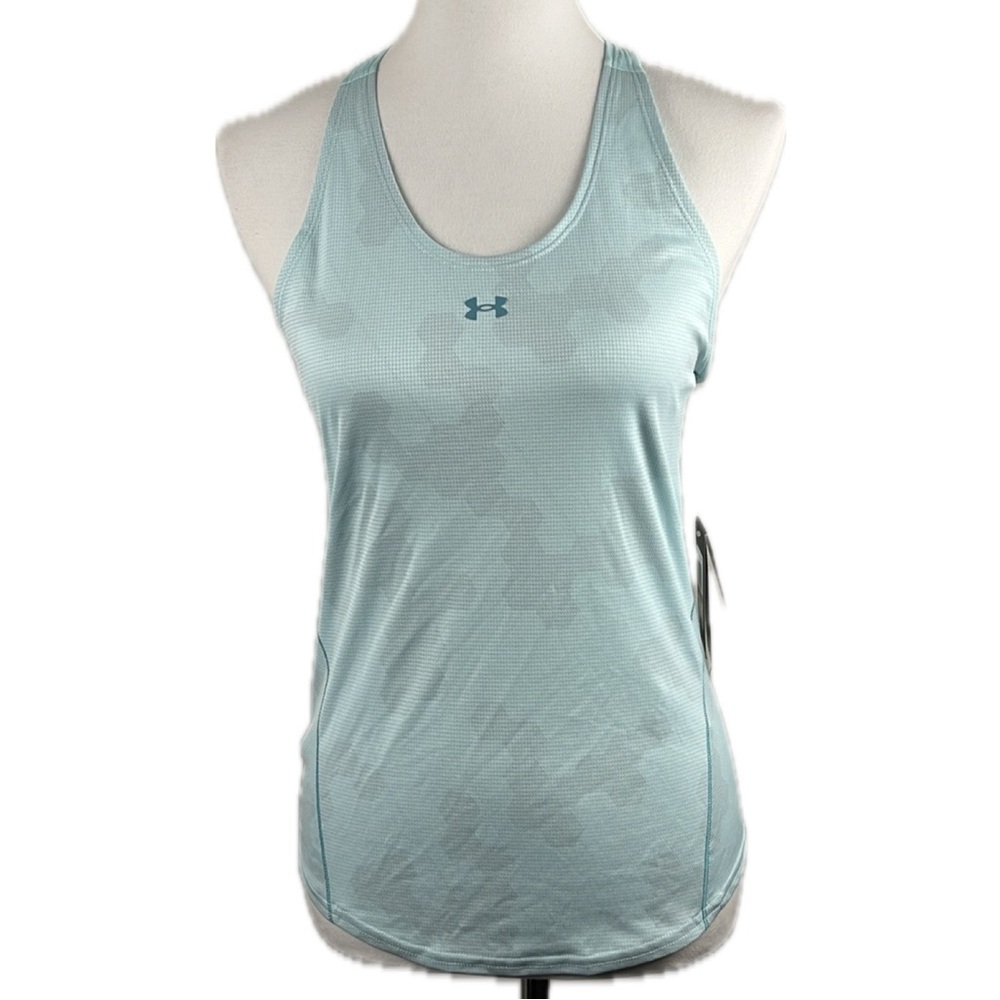 Under Armour Cool Switch Racerback Abstract Camo Print Fitted Tank Sz XS Active